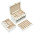 thumbnail image 4 of DENEST 3-Layers Jewelry Box Necklace Earrings Box Storage Organizer Box Case Wooden, 4 of 11