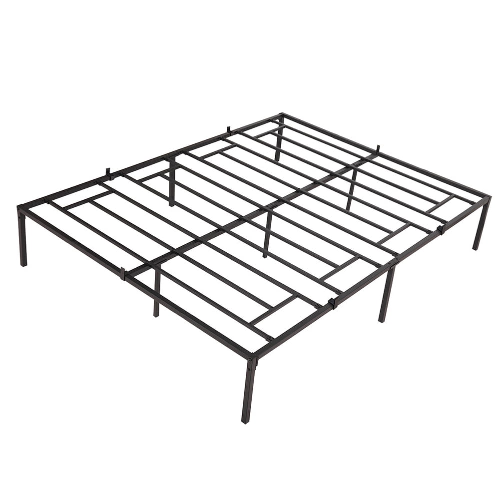 Kadyn Queen Size Bed Frame, Metal Queen Bed Frame with 14" Large Bed Storage Space, Black Kadyn Queen Size Bed Frame, Metal Queen Bed Frame with 14" Large Bed Storage Space, Black