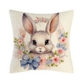 thumbnail image 5 of Easter Bunny Pillow Case, 18IN Easter Pillow Covers Spring Easter Throw Pillow Covers Easter Bunny Eggs Cushion Covers Pillow Cases For Home Outdoor Sofa Couch Decoration Linen Fabrics, 5 of 6