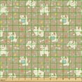thumbnail image 2 of Ambesonne Pets Fabric by the Yard Upholstery, Pattern Puppies Image, 5 Yards, Tan Multicolor, 2 of 5