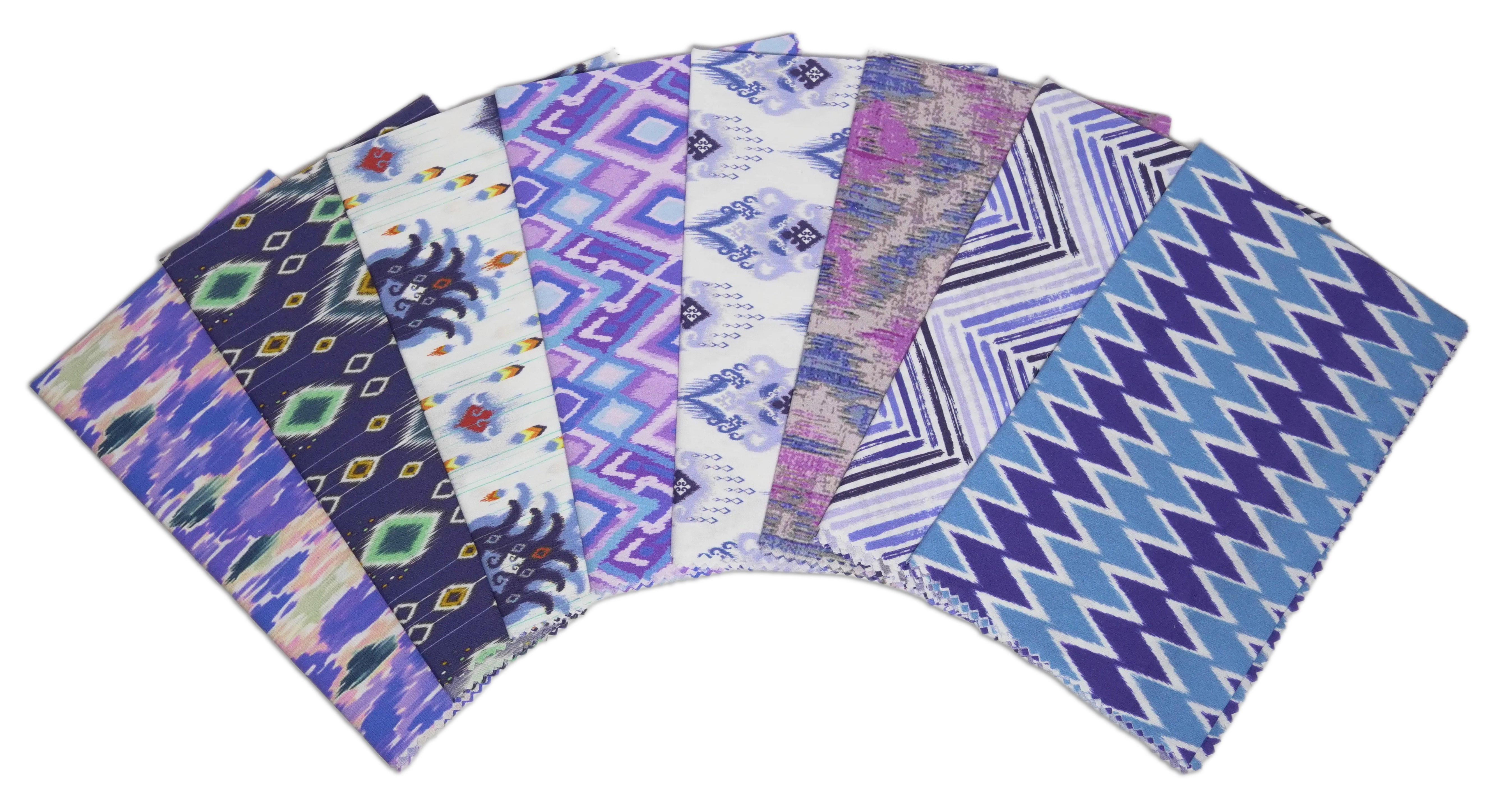 Soimoi 8 Pc Fat Quarter Bundle- Ikats Print 18"x 22" DIY Patchwork- 100% Cotton Pre-Cut Quilting Fabric Multicolor