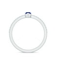 thumbnail image 2 of Rosec Jewels Certified Lab Grown Blue Sapphire Promise Ring for Women - 4X8 mm Marquise Shape - Blue Sapphire Diamond Ring, 18K White Gold, US 5.00, 2 of 7