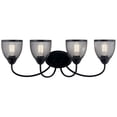 thumbnail image 2 of 55044BK Kichler Lighting Voclain - 4 Light Bath Vanity Approved for Damp Locations - with Vintage Industrial inspirations - 10.5 inches tall by 32, 2 of 6