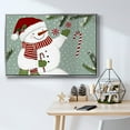 thumbnail image 5 of Peppermint Snowman Collection A - Framed Gallery Wrapped Holiday Canvas - 25 x 37 - Silver Frame, 5 of 8
