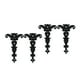 thumbnail image 1 of Paquete de 4 bisagras de puerta rústicas retro con correa en T, de metal, decorativas, accesorios premium Negro, 1 of 9