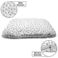 thumbnail image 3 of Diamond Pet Bed, Outline Diamond Shapes Simplistic Crystal Linear Art Illustration, Chew Resistant Pad for Dogs and Cats Cushion with Removable Cover, 24" x 39", Charcoal Grey and White, by Ambesonne, 3 of 4