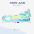 thumbnail image 4 of Funsicle Relaxing Lounge, 5.25ft Inflatable Pool Float with Cup Holder, Blue, Age 14 & up, 4 of 10
