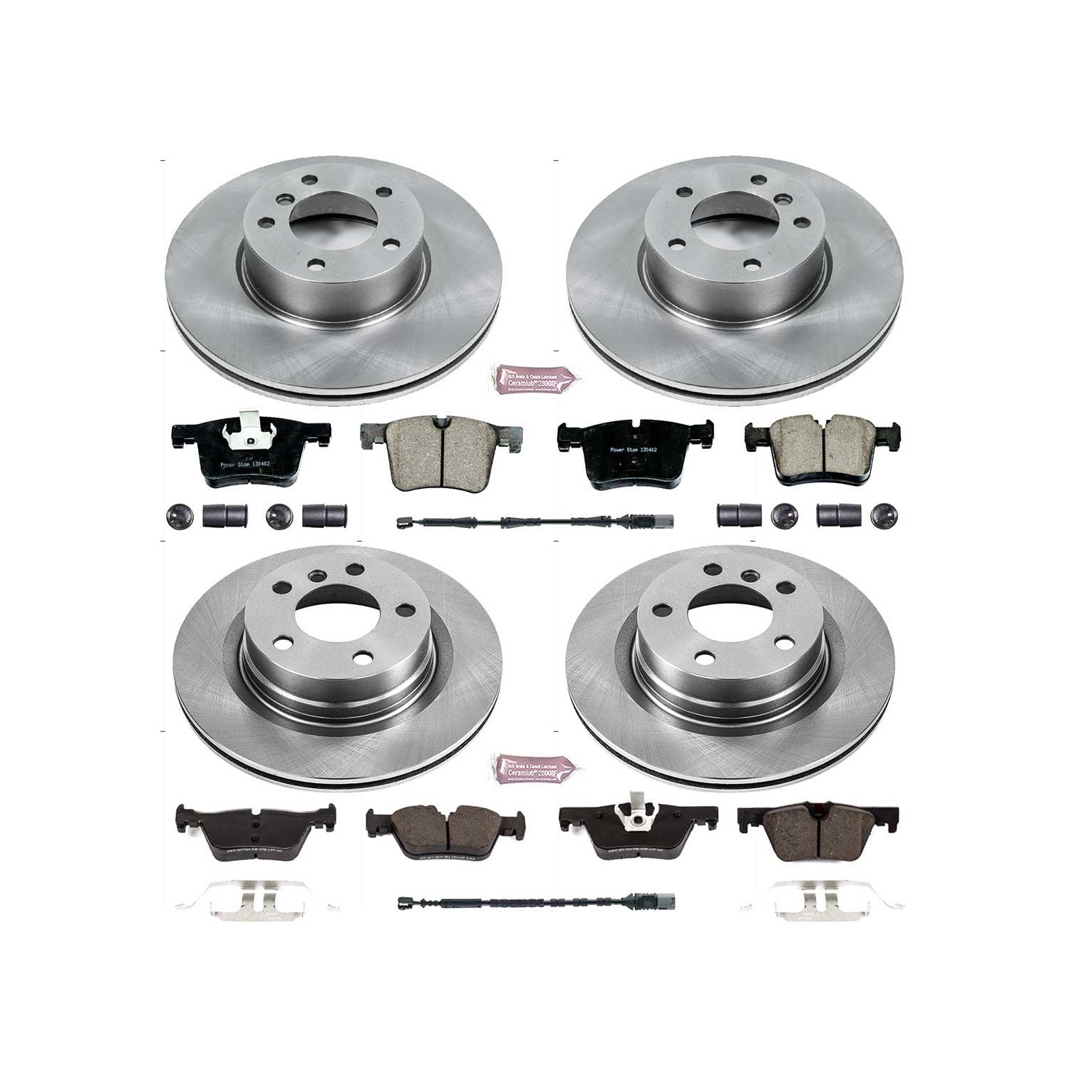 PowerStop Front and Rear Stock Replacement Brake Pad and Rotor Kit Fits: BMW Select Models KOE6744