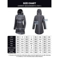 thumbnail image 6 of Off Road Ventures Women's Softshell Jacket, Fleece Lined Waterproof Rain Jacket Lightweight Windbreaker Long Warm Coat With Removable Hood, 6 of 8