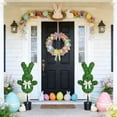 thumbnail image 6 of 27.5'' Artificial Bunny-Shaped Topiary Tree Pot UV-Resistant Bowknot,Faux Boxwood Topiaries Plant for Porch Decor Outdoor/Indoor, 6 of 7