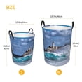 thumbnail image 5 of Daiia Lighthouse in Havana Round Laundry Basket with Handles Thickened Waterproof Circular hamper,Dirty Clothes Storage Basket for Bedroom,Bathroom,College Dorm-Medium, 5 of 8