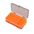 thumbnail image 2 of BrowQuartz Fishing Tool Storage Box Dual Side Solid Color Multi Compartment Replacing Portable Bait Fish Tools Case Accessories Orange, 2 of 6