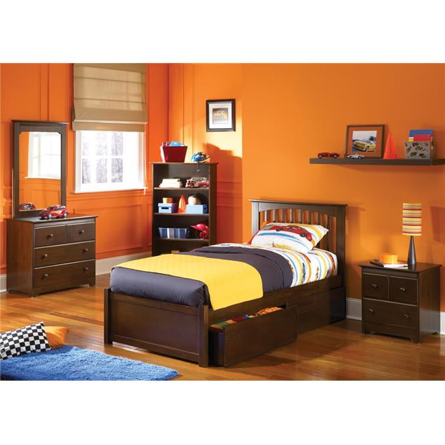 Atlantic Furniture AP9022114 Brooklyn Flat Panel Footboard with Bed