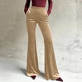 thumbnail image 1 of Pincandy Women's Solid Color Velour Pants - Elastic Waist, Loose Flared Wide Leg Fit with Pockets, Comfortable for Loungewear & Casual Activities, 1 of 7
