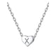 thumbnail image 1 of Collar de plata de ley 925 Silvora♥ con inicial de corazón letra X, 1 of 8