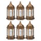 thumbnail image 3 of Mini linterna de Ramadán, estilo retro marroquí, LED decorativa, linterna Eid Mubarak para el hogar, patio, festival de bodas, 6 uds., bronce dorado, 3 of 8