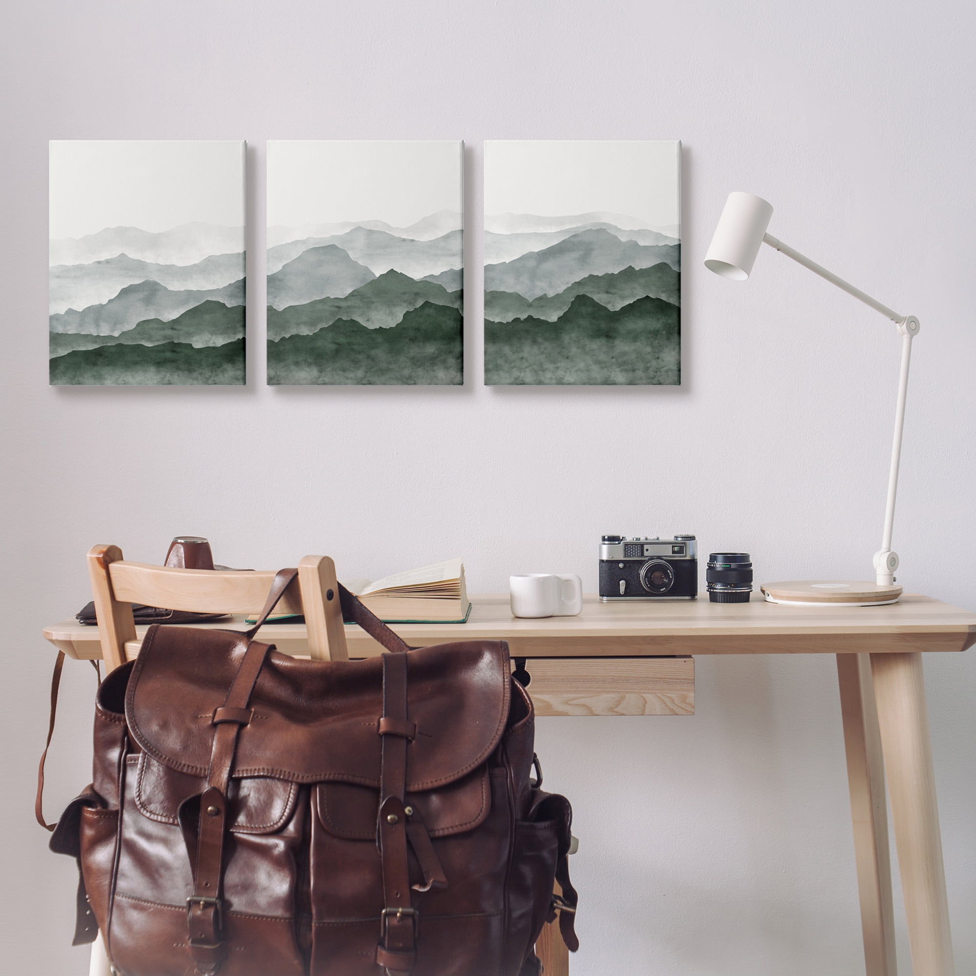 Stupell Sage Hills Mountain Nature View Landscape Painting Gallery Wrapped Canvas Print Wall Art, Set of 3