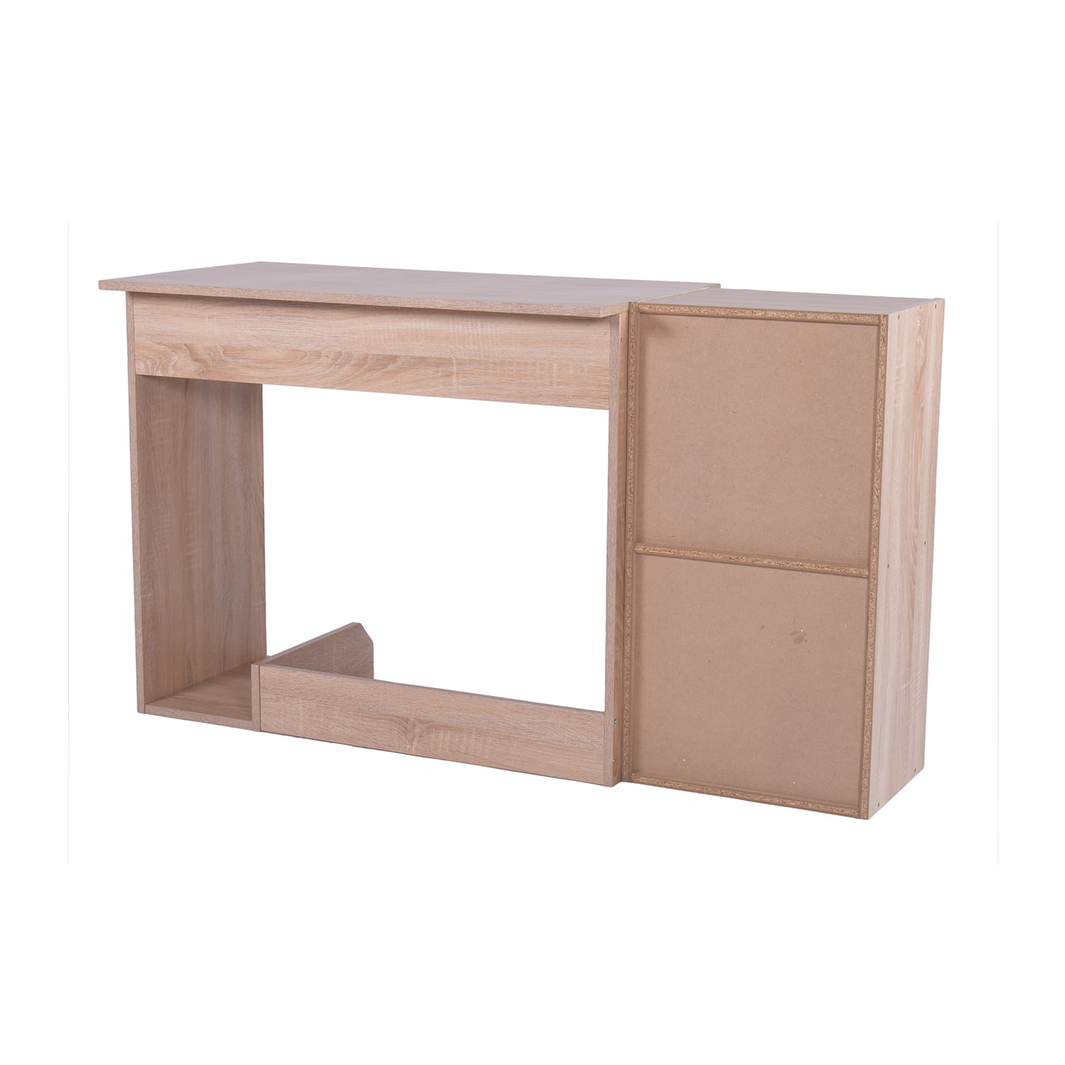 Kepooman Home Office Computer Desk with Storage Board, Study Writing Table, Modern Simple Style PC Desk, Wood Color, 35.43" * 18.9" * 29.53" Kepooman Home Office Computer Desk with Storage Board, Study Writing Table, Modern Simple Style PC Desk, Wood Color, 35.43" * 18.9" * 29.53"
