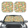thumbnail image 6 of Lsque Fruits Peach1 2 PCS Windshield Sun Shade | CarFoldable Window Covers | Car Accessories Reflect UV for Universal Cars SUV Truck | Small, 6 of 7