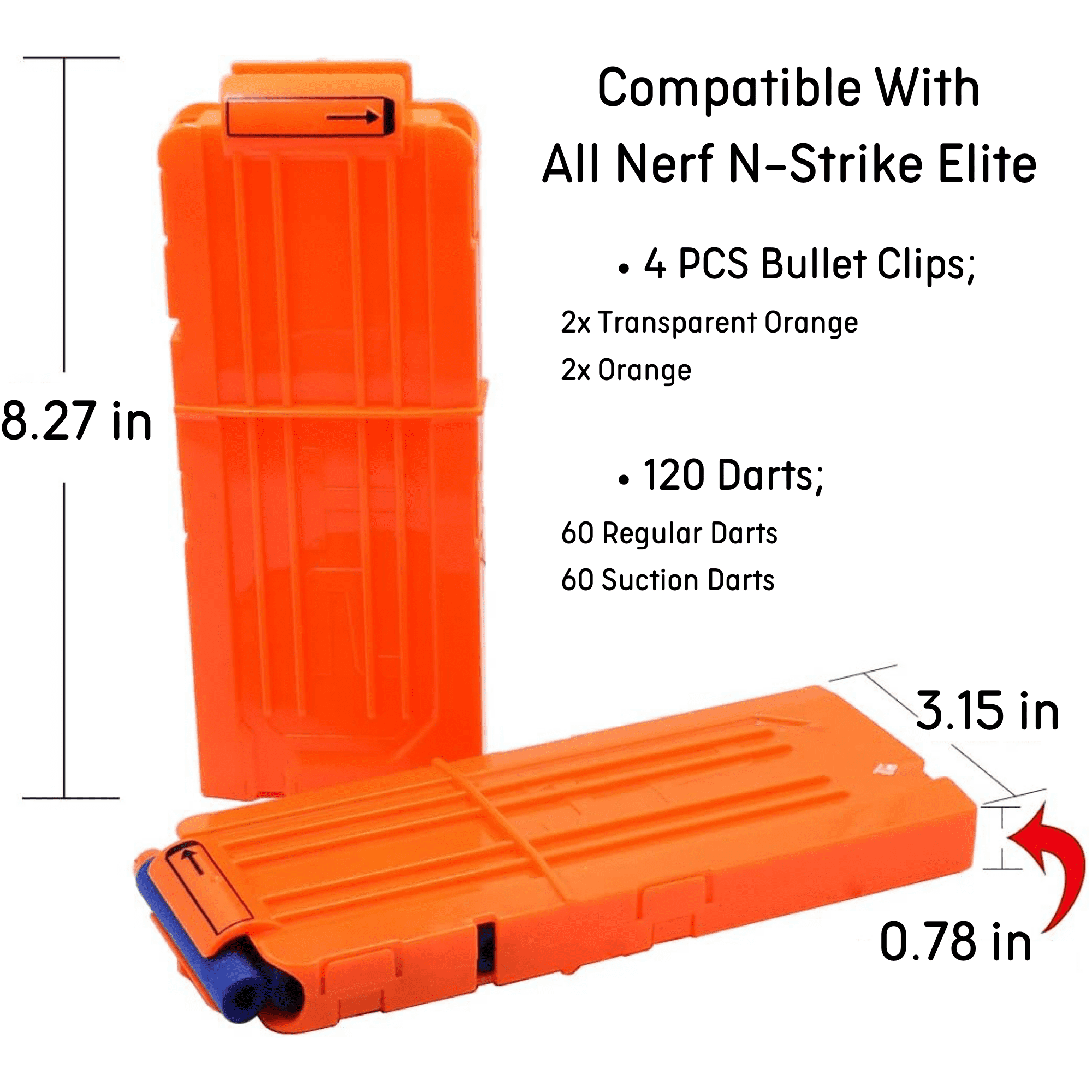 3Pack Curved Magazine Quick Reload Clip Orange With 30pcs Dart Refill Soft  Bullets For Nerf Toy Guns N-Strike Elite Series - AliExpress
