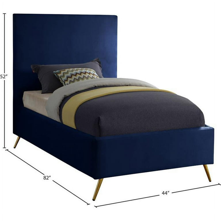 Meridian Furniture Jasmine Velvet Twin Bed Meridian Furniture Jasmine Velvet Twin Bed
