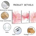 thumbnail image 2 of Light Pink Flower Wall Art Prints, Blush Botanical Floral Canvas Paintings, Aesthetic Plant Poster Pictures for Women Girls Bedroom Bathroom Home Room Decor Set of 3 Framed (12x16), 2 of 6