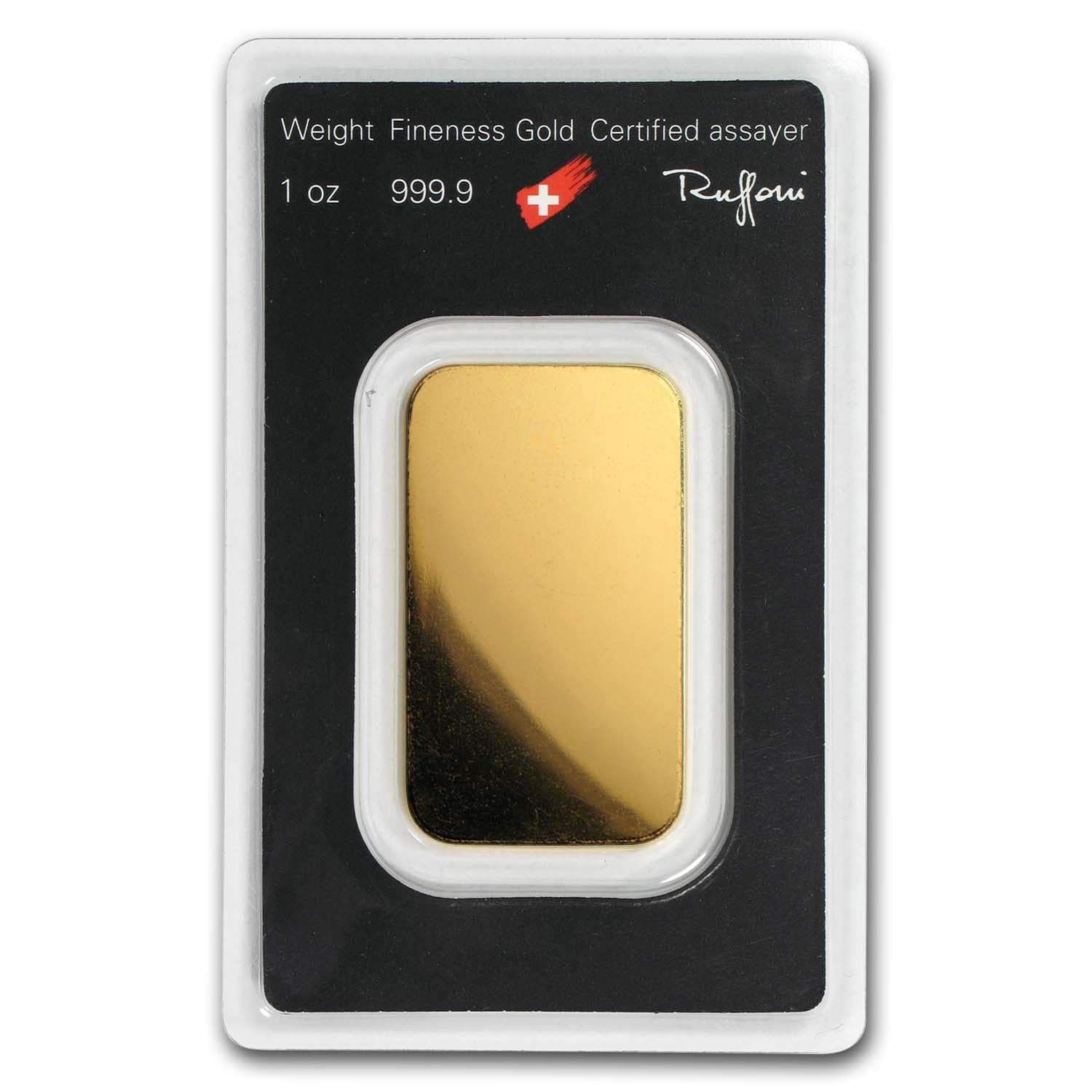 1 oz Gold Bar - Argor-Heraeus (Plain Back, In Assay)