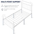 thumbnail image 4 of Yaheetech Metal Platform Bed Frame with Headboard and Footboard, Twin Size, White, 4 of 8