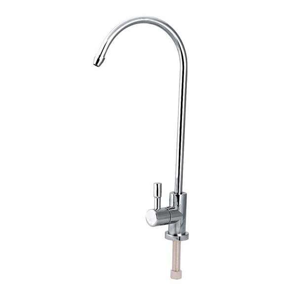 Peahefy 1/4'' Stainless Steel Kitchen Sink Faucet Tap Chrome Reverse Osmosis RO Drinking Water Filter , Drinking Water Filter , 1/4'' Faucet Tap