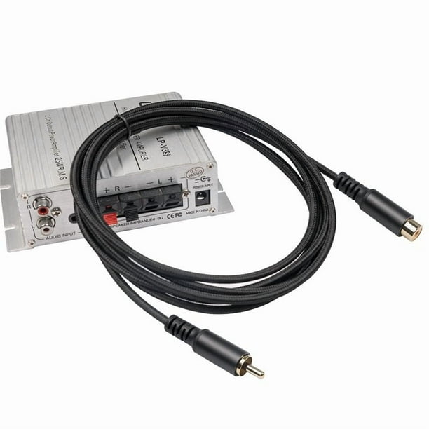 Cable de ExtensióN RCA Cable de Audio y Video RCA Cable RCA Macho una Hembra para Altavoz, Subwoofer, CáMara, HDTV, Amplificador, 1.8M