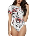 thumbnail image 2 of Picia Monkey Womens One Piece Swimsuits Modest Tummy Control Bathing Suits Lace Up Slimming Swim Suit-XX-Large, 2 of 9