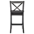 thumbnail image 5 of Linon Torino 24" Cross-Back Indoor Wood Counter Stool, Black, 5 of 9