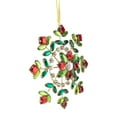 thumbnail image 3 of 6.5" Green and Red Gem Stone Flowers Snowflake Christmas Ornament, 3 of 4