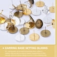 thumbnail image 2 of 30 Sets Stud Earring Setting Post Cup Bezel Tray Earring Blanks Earring Posts with Earring Backs, 2 of 9