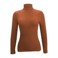 thumbnail image 3 of Oplxuo Turtleneck Sweaters for Women Basic Solid Pullover Casual Fitted Long Sleeve Knitted Layering Sweater Tops, 3 of 4