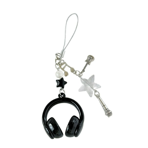 YongCo Stylish Music Note Keychain Trendy Headphone Design Bag Charm For Music Lovers