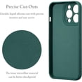 thumbnail image 4 of Ring Holder Case for iPhone 14 Pro Max 6.7 inch, Slim Liquid Silicone Phone Case 360 Rotatable Ring Holder Kickstand Bumper Hand Strap Magnetic Car Mount Shockproof Cover - Dark Green, 4 of 16