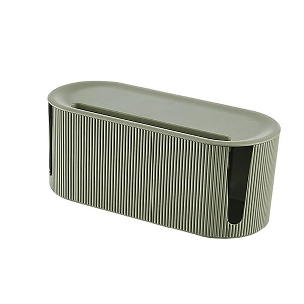Caja organizadora de cables, soporte a prueba de polvo para cables de computadora verde