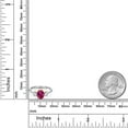 thumbnail image 6 of Gem Stone King 10K Two Tone Gold Red Created Ruby and White Created Sapphire Engagement Ring for Women | 1.85 Cttw | Oval 8X6MM | Gemstone July Birthstone | Size 8, 6 of 6