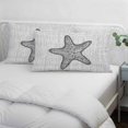 thumbnail image 4 of Grey Starfish Throw Pillow Cover 24 x 36 Inch Decorative Pillow Cover Vintage Gray Farmhouse Coastal Summer Lumbar Pillowcase Seasonal Rectangle Cushion Case for Couch Sofa Bed Living Room, 4 of 9