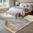 thumbnail image 4 of 5'x8' Area Rugs, Marble Grey Indoor Outdoor Area Rug for Living Room Bedroom, Modern Gold Luxury Neutral Texture Washable Bathroom Rugs Kitchen Floor Carpet Mats Home Decor Aesthetic, 4 of 8