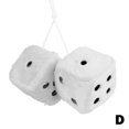thumbnail image 4 of Car Colorful Soft Spotty Furry Fluffy Hanging Mirror Dice Decor Fuzzy UK HOT, 4 of 5