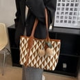 thumbnail image 3 of Hukapapa Bolsos y bolsos de mujer Bolso de hombro con asa superior Bolsos para mujer marrón, 3 of 6