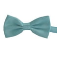 thumbnail image 3 of Mens Smooth Satin Feel Wedding Pre-Tied Blue Bow Tie Sets, 3 of 7