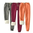 thumbnail image 2 of 3 Pack Baggy Sweatpants For Women Blocked Velvet Loose Casual Color Home Tight Leg Sports Orange Pants And Sweatpants (S), 2 of 8