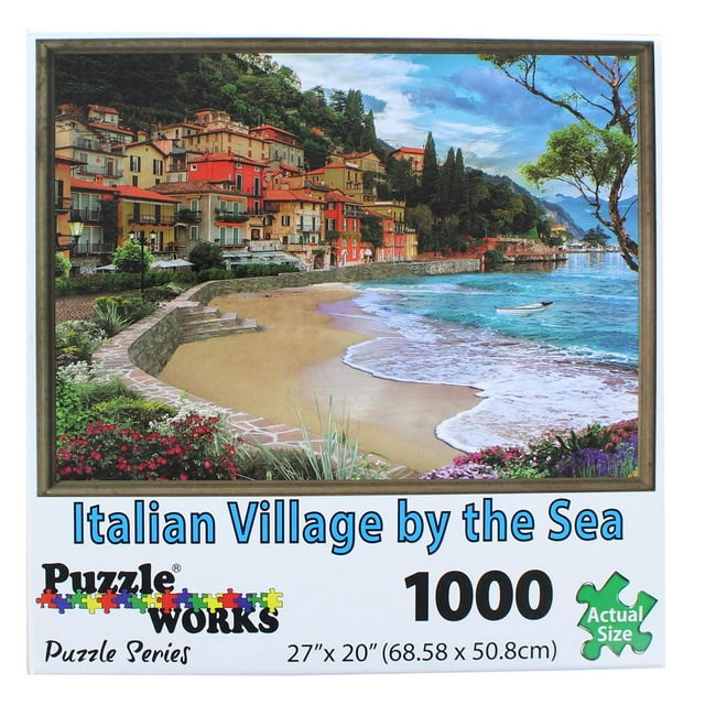 PuzzleWorks 1000 Piece Jigsaw Puzzle | Italian Village By The Sea