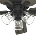 thumbnail image 4 of Hunter 52 inch Indoor Ceiling Fan with LED Lights and Pull Chain - Standard Mount Black Ceiling Fan, 5 Blades, For Bedroom, Living Room, or Kitchen, 3 inch Downrod - Rosner 51595, Matte Black, 4 of 14