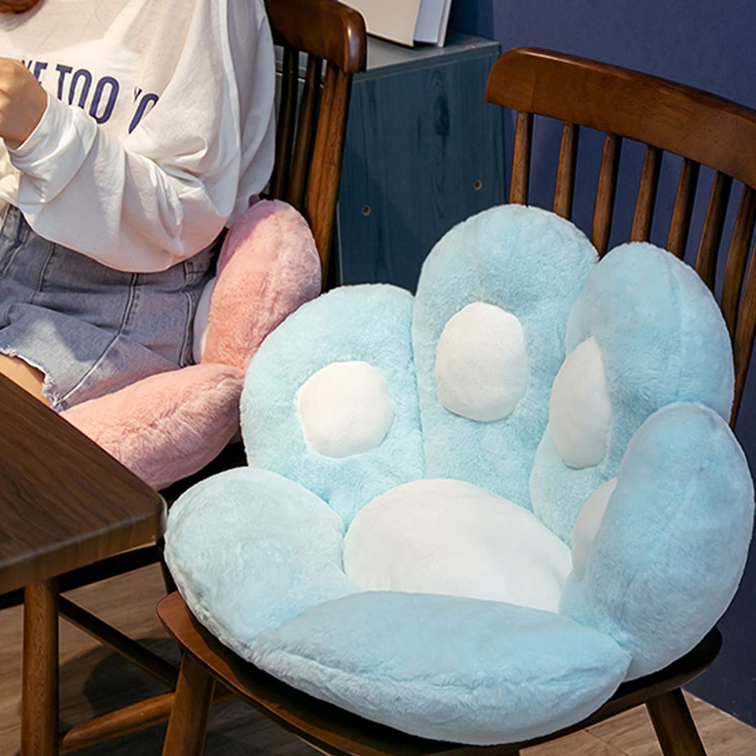 Holiberty Cute Crown Chair Cushions Foam Stuffed Desk Seat Cushion Warm  Comfort Plush Seat Cushion Pad for Support Waist Backrest Winter Girls Dorm