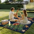 thumbnail image 4 of Navy Blue Christmas Outdoor Rug for Patio/Deck/Porch, Non-Slip Large Area Rug 4 x 6 Ft, Xmas Tree Gingerbread Snowman Winter Indoor Outdoor Rugs Washable Area Rugs, Camping Rug Carpet Runner, 4 of 8