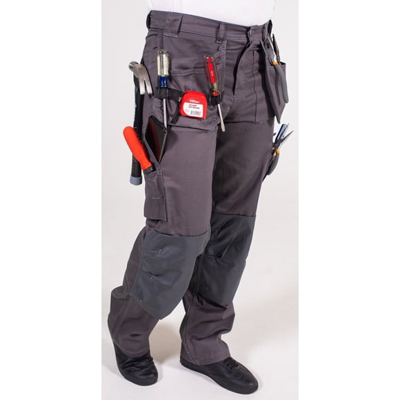 Mens Workwear Trousers Cargo Utility Work Pants with Cordura Knee Reinforcement